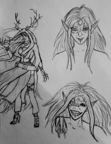 Early sketches of Tally to nail down her general appearance and vibe.